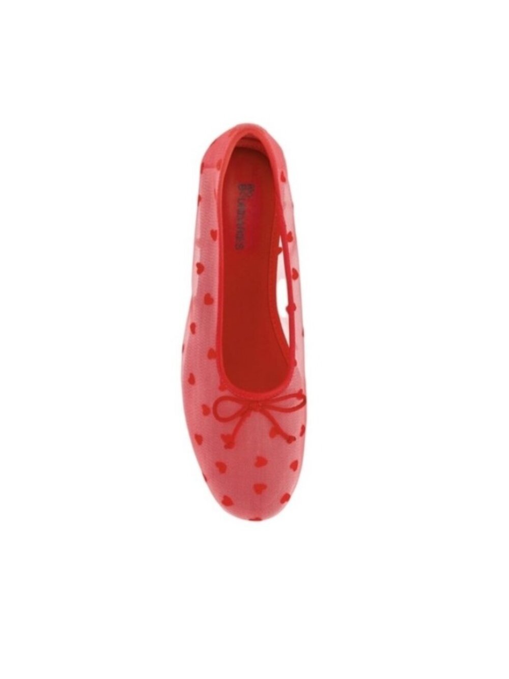 Red Heart Mesh Ballet Flats Women's New NWT - Picture 3 of 5